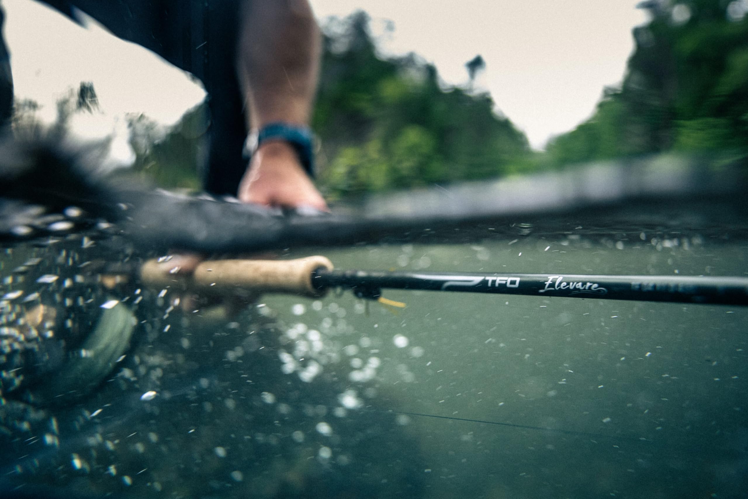 Temple Fork Elevare rod with single-foot guides for lighter, more sensitive presentations