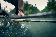 Temple Fork Elevare rod with single-foot guides for lighter, more sensitive presentations