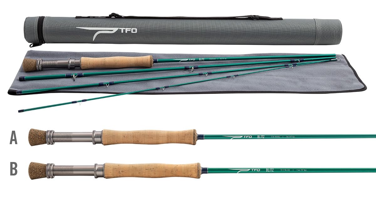 Temple Fork Outfitters Blitz 7wt 9-foot 4pc rod for versatile freshwater casting.