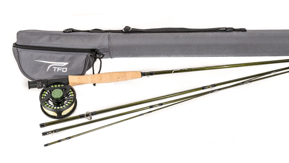 Temple Fork Outfitters Dispatch 8wt rod in hand showing casting potential