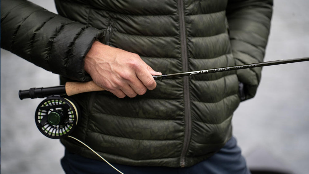 Temple Fork Outfitters Dispatch stripping guide highlights light, saltwater-safe performance.