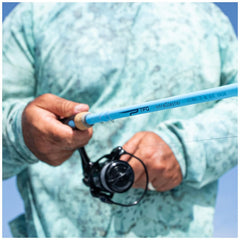 Custom cork grips on the Intracoastal rod offer comfortable, durable handling.