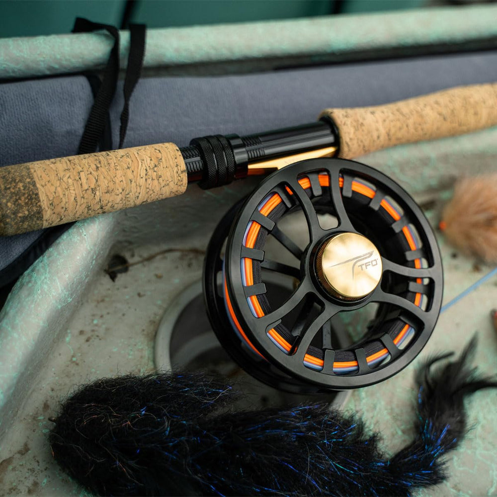 Temple Fork Outfitters NTR I spare spool closeup highlighting smooth machining and durability