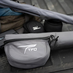 Interior organization of Temple Fork Outfitters rod and reel carrier keeping rods secure during trips.
