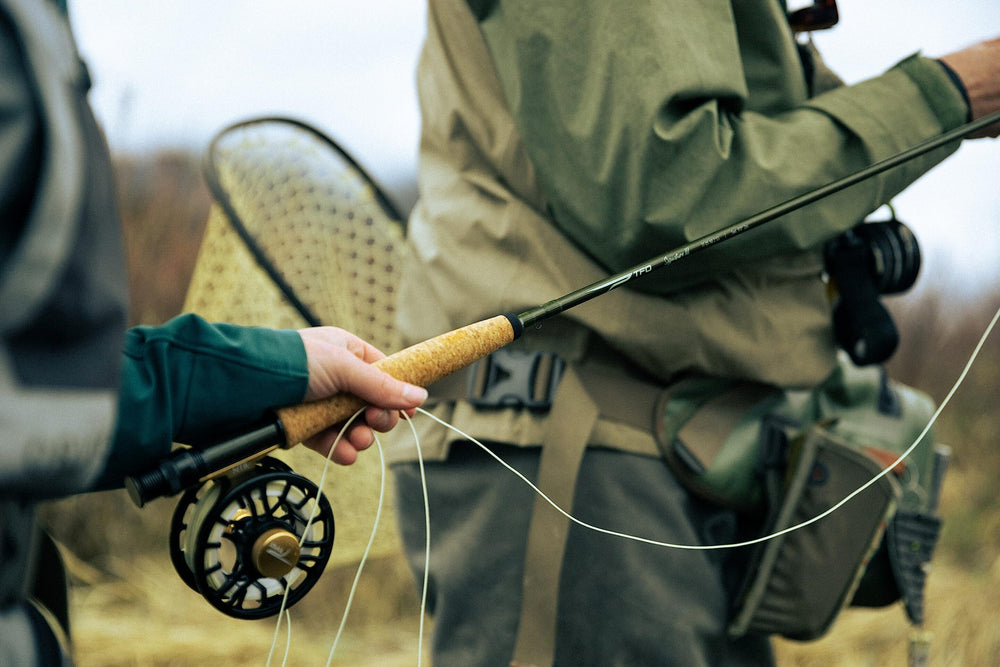 Temple Fork Outfitters Signature 3 Rod 5wt 9ft, closeup of reel seat, ergonomic for smooth casting