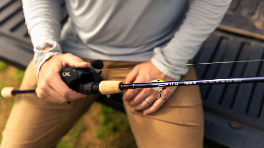 Temple Fork Outfitters Traveler skeletal reel seat for secure, durable setup.