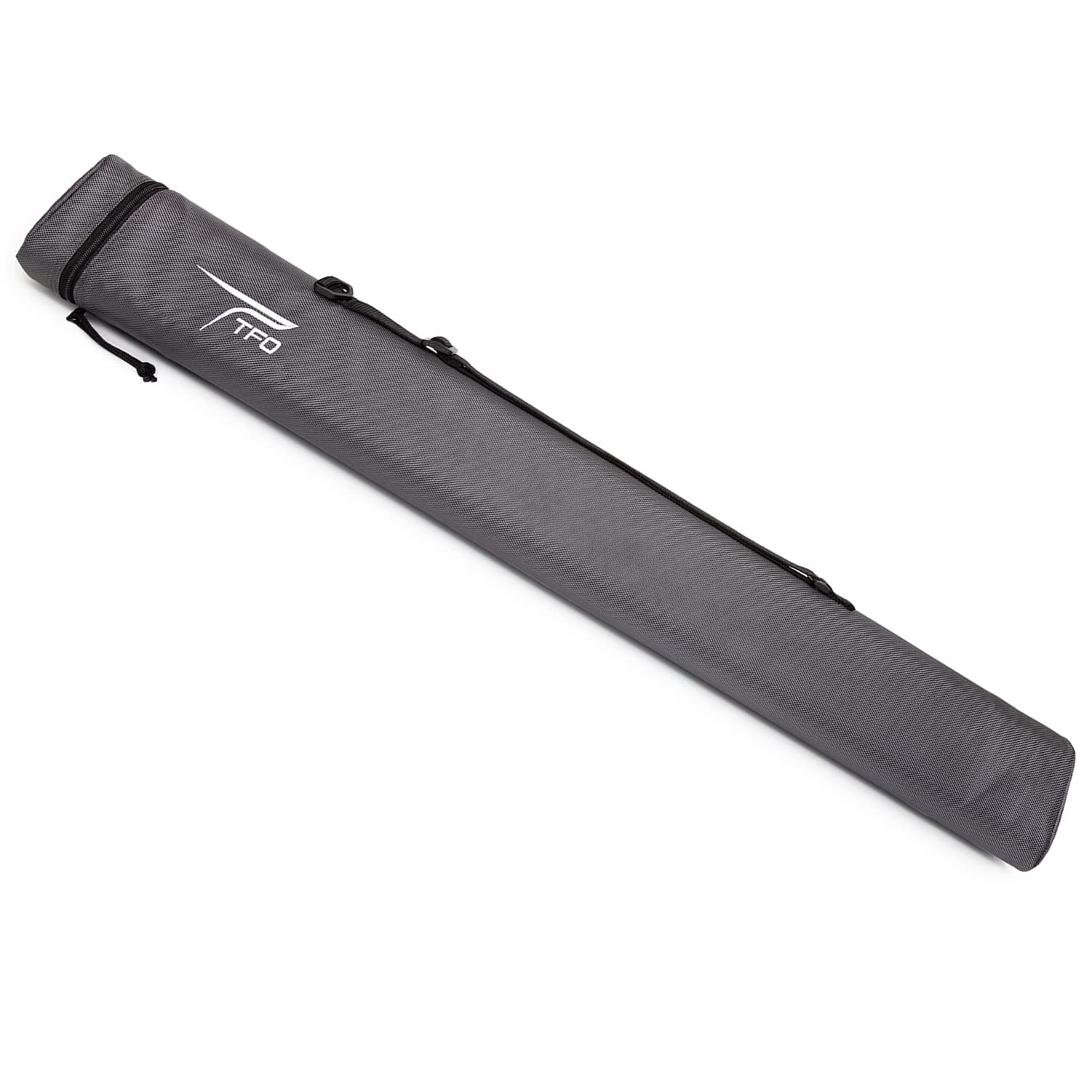 Temple Fork Outfitters triangular rod case closed, showing durable protection for gear on travel.