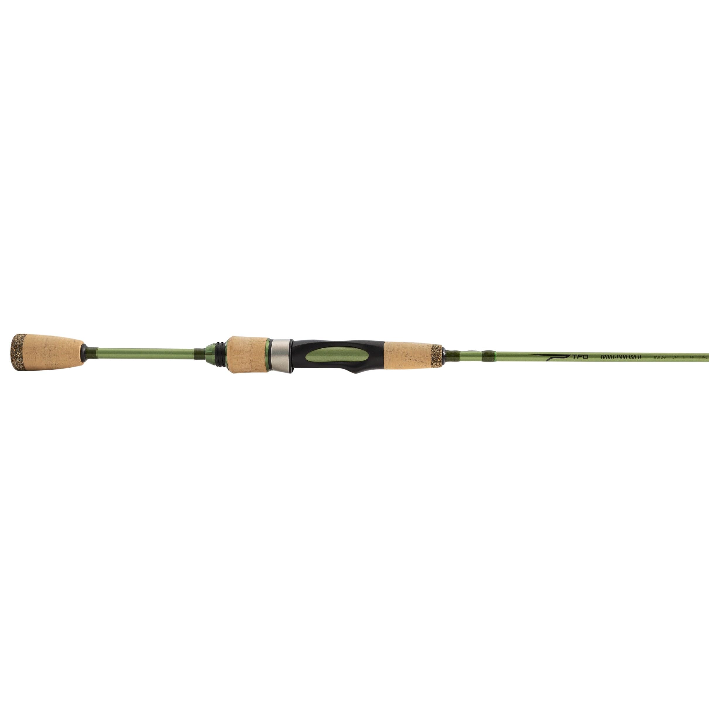 Temple Fork Outfitters Trout-Panfish 6ft UL 2pc rod cork grip close-up supports comfort.