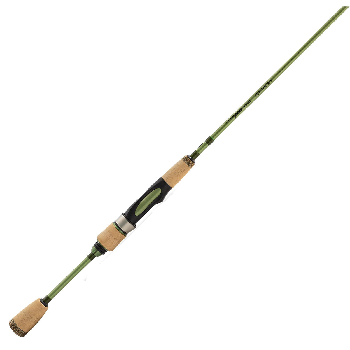 Temple Fork Outfitters Trout-Panfish 6'6" UL 2pc rod on river bank enables ultralight casting.