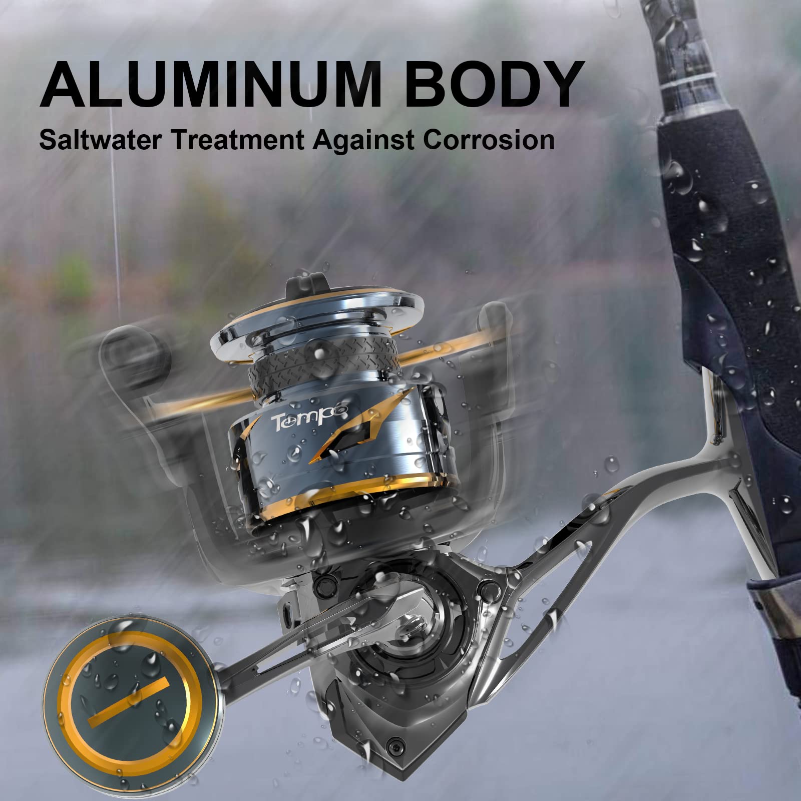 Tempo Persist reel shows 7+1 bearing system for smooth retrieves