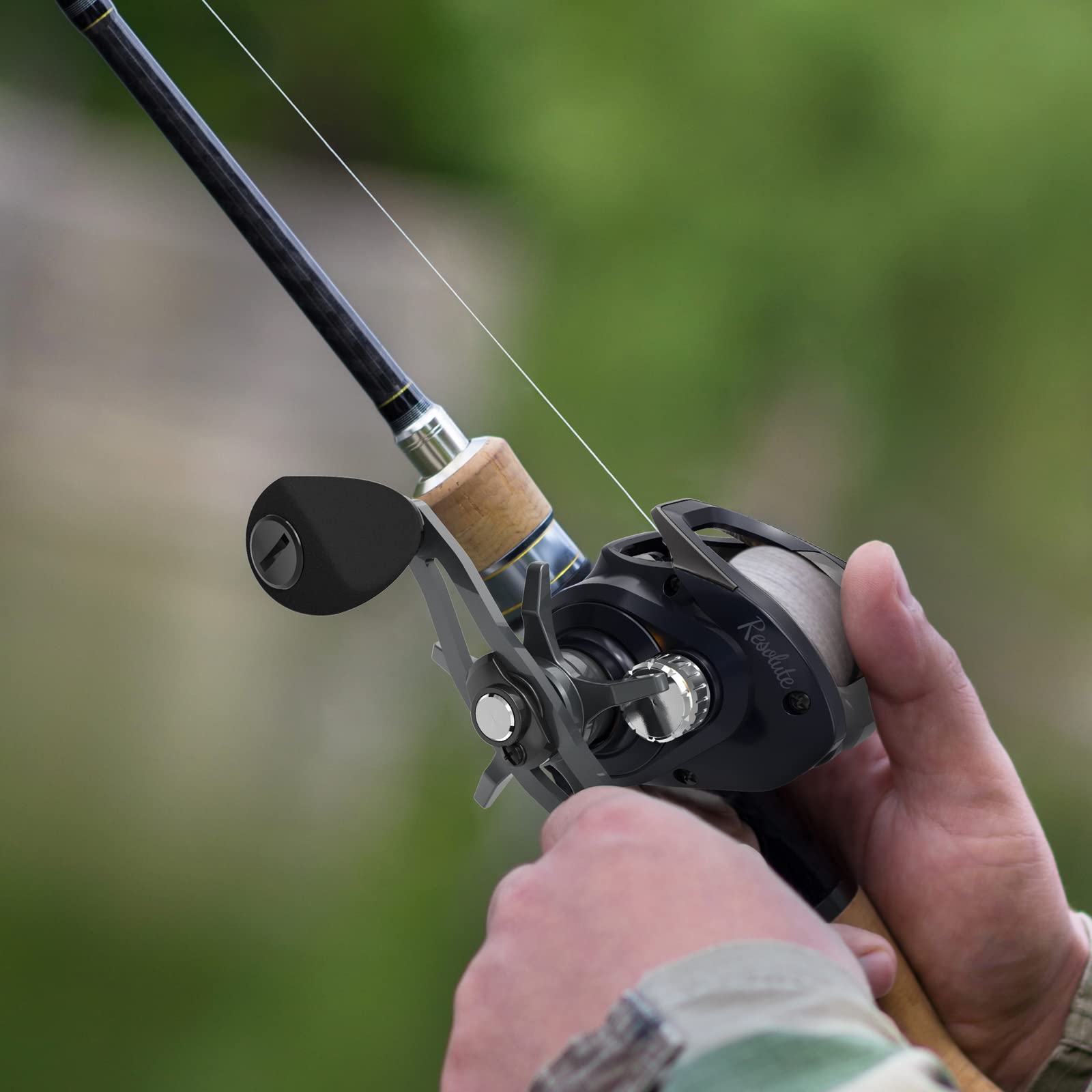 Tempo Resolute Baitcaster reel side profile