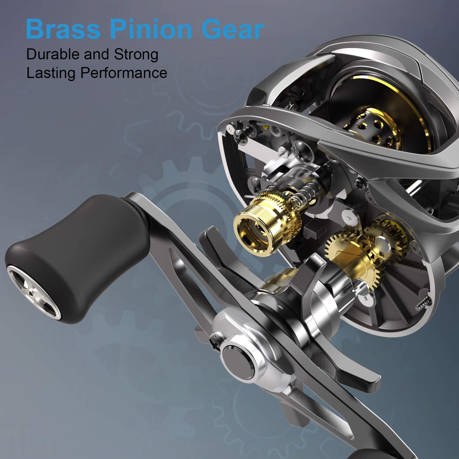 Tempo Vertix LP baitcaster reel angled view