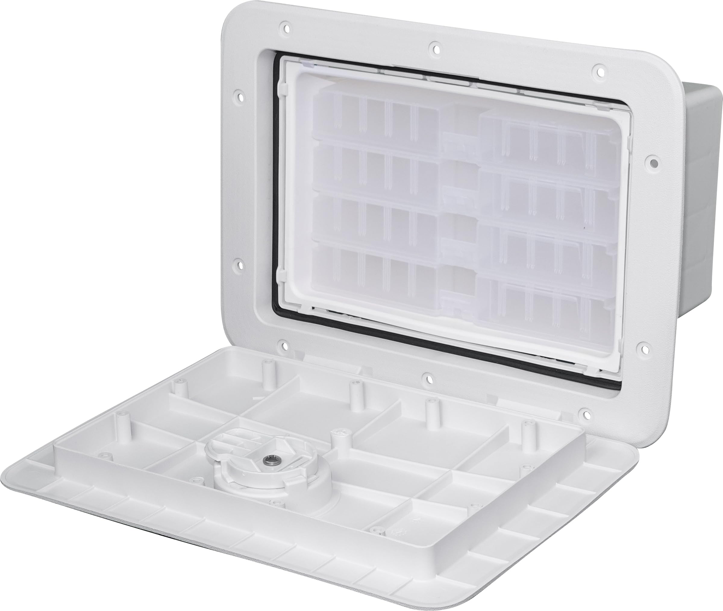 Tempress White 1115 Cam Tackle Hatch overview showing durable, weather-tight performance