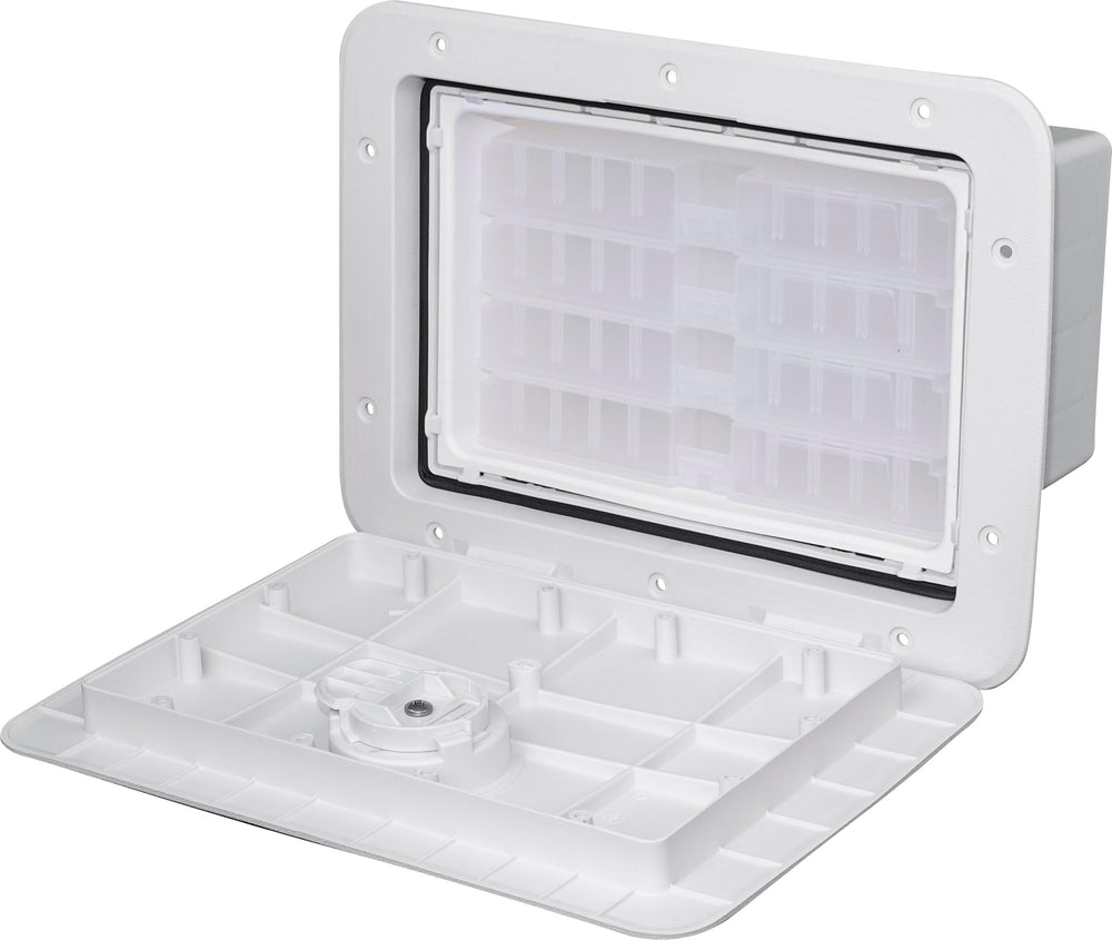 Tempress White 1115 Cam Tackle Hatch overview showing durable, weather-tight performance