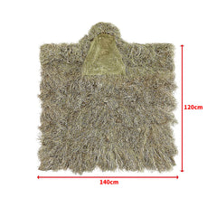 Tencen Ghillie Poncho folded into its bag for easy transport.