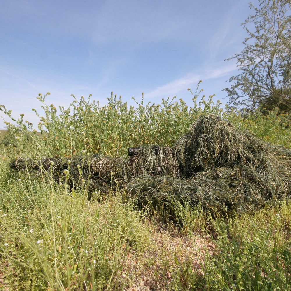 Tencen Ghillie poncho covers gear with a large cape