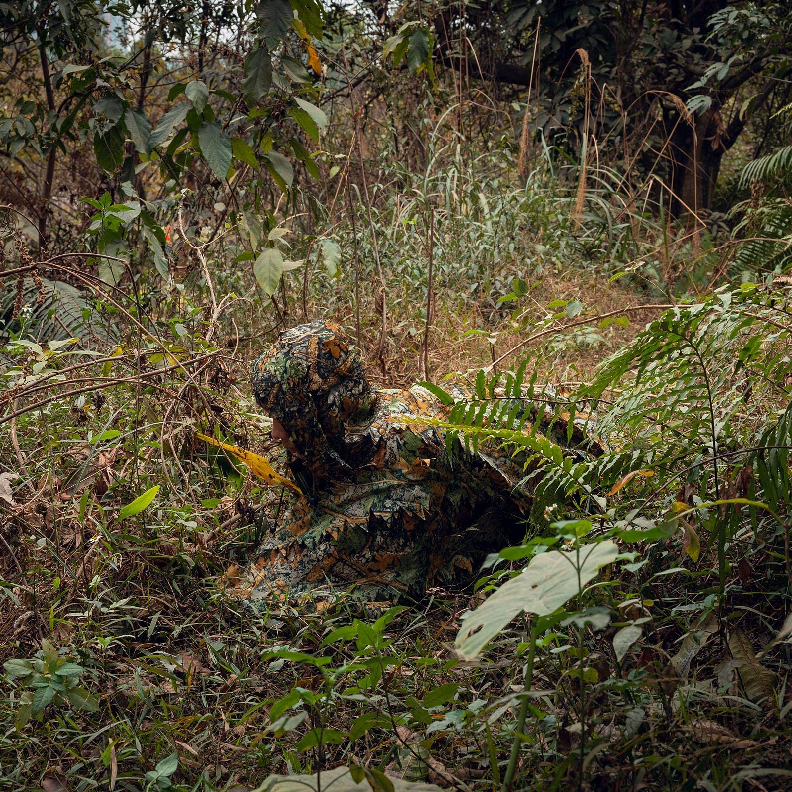 Storage bag included with Tencen ghillie poncho for easy transport