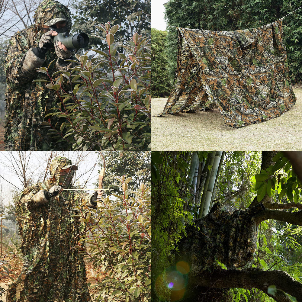 Wildlife photography with Tencen ghillie poncho enhances outdoor stealth