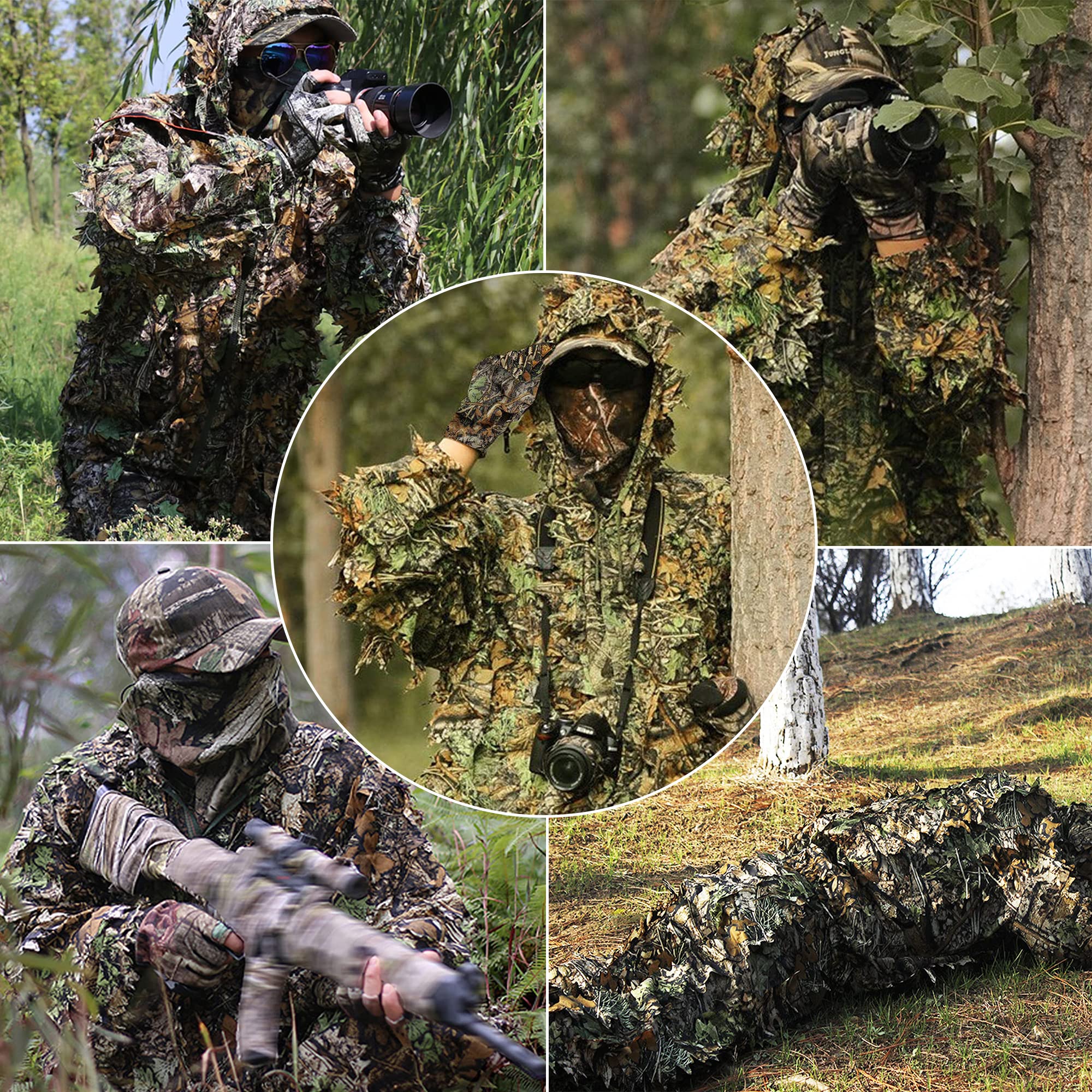 Tencen Ghillie Suit ideal for hunting, wildlife photography, and paintball scenarios