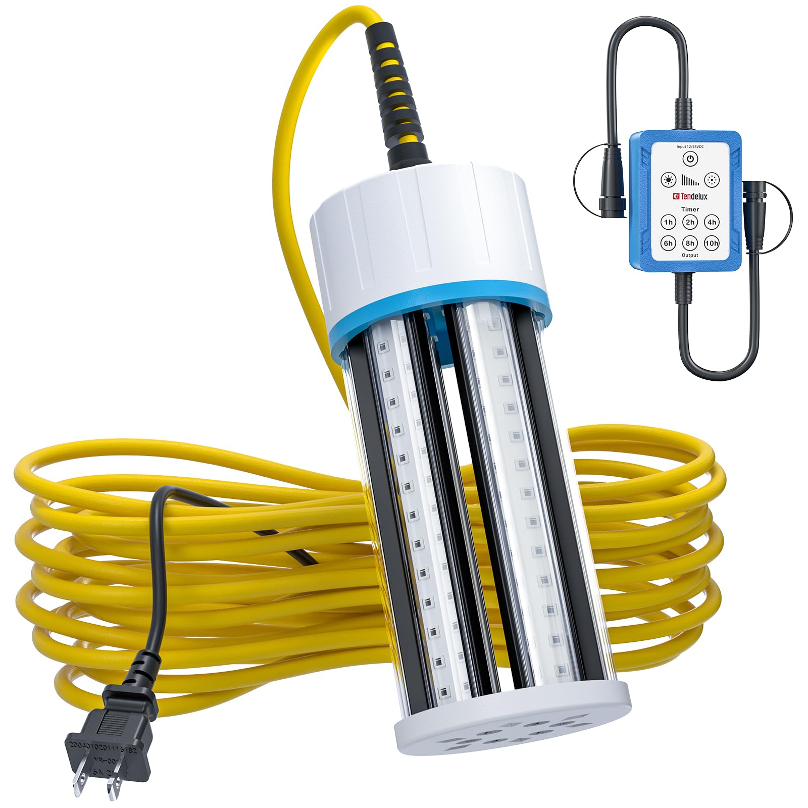 Tendelux 23W green LED underwater fishing light with 30ft cord