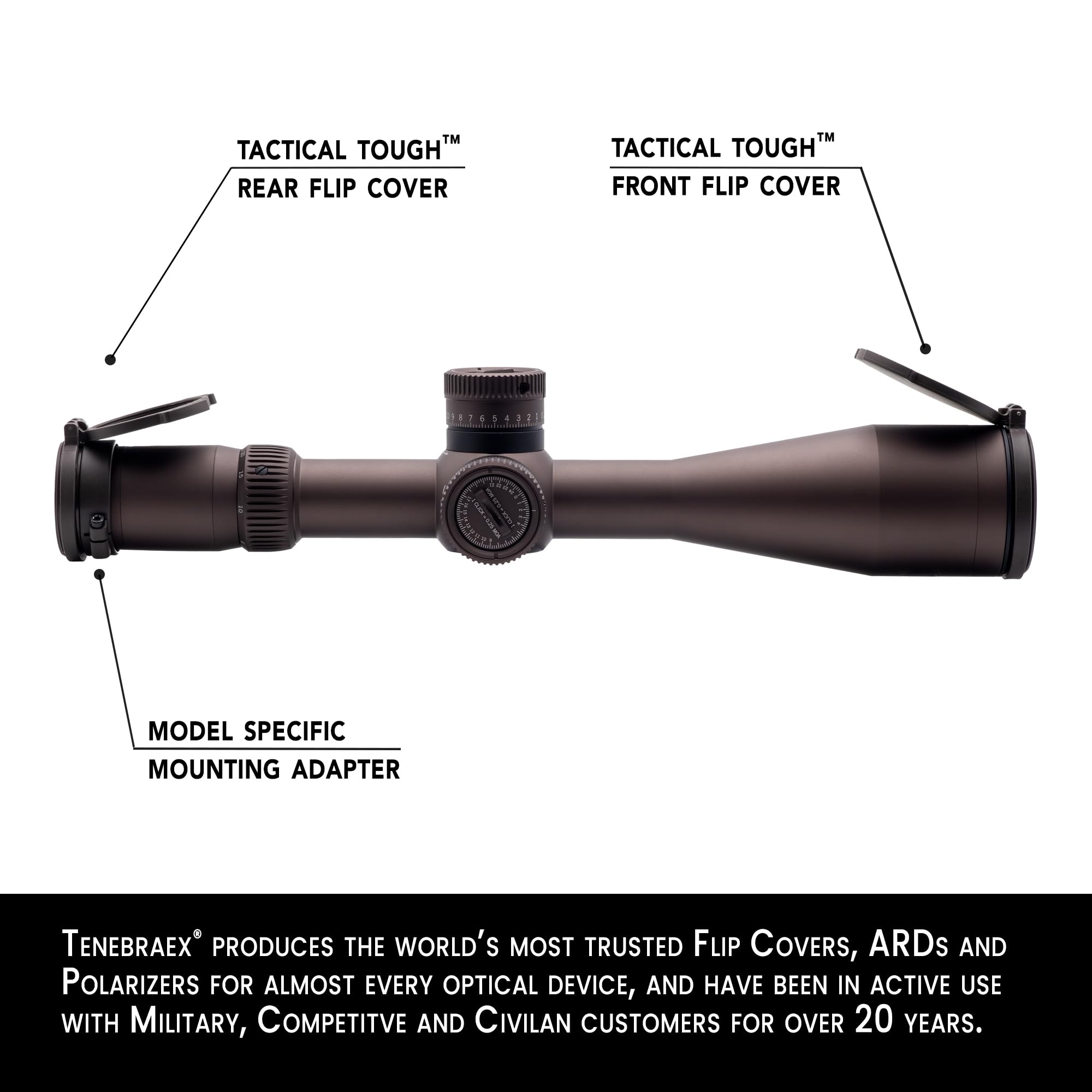 Tenebraex adapter ring ensures secure fit with your Vortex Razor scope