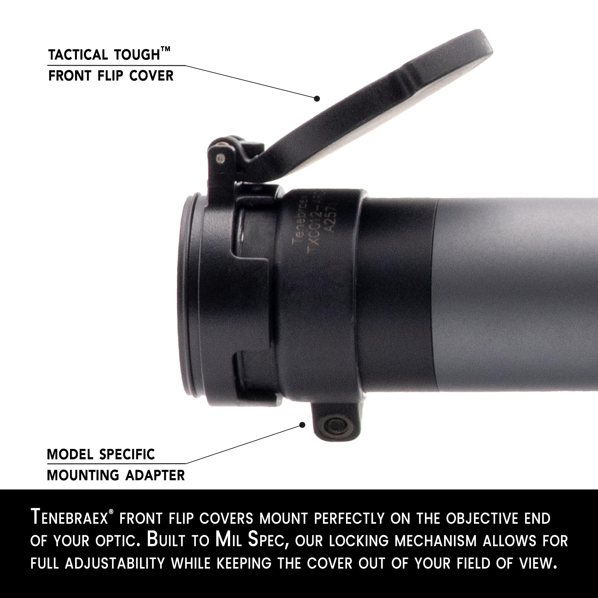 Tenebraex cover closed to shield lens in rugged field conditions
