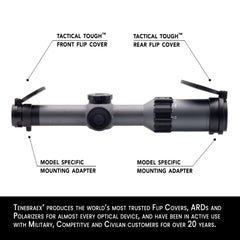 Tenebraex cover on Meopta Meostar R1 3-12x56 protects optics in rain