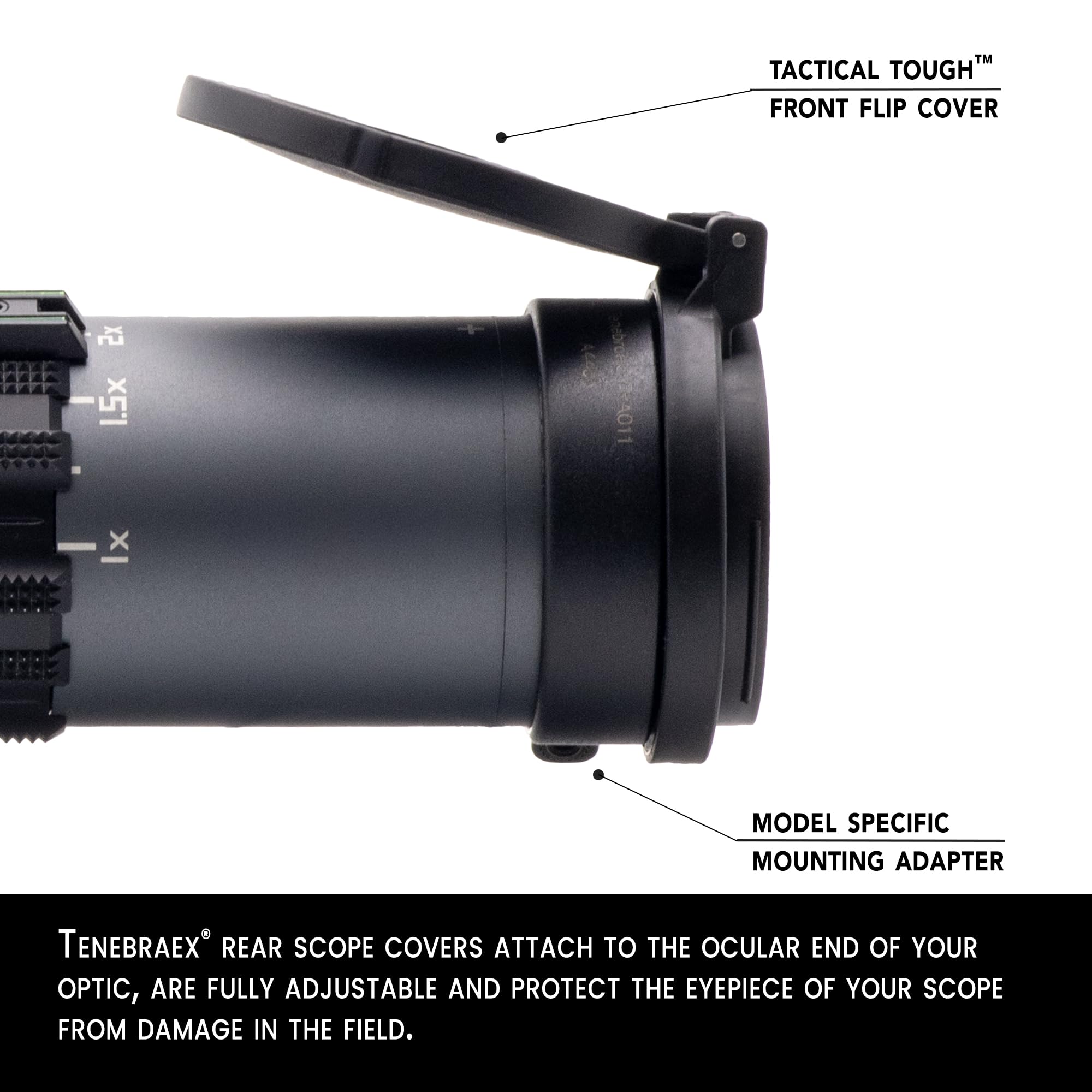 Tenebraex cover for Meopta Meostar R2 2.5-15x56 with rugged protection