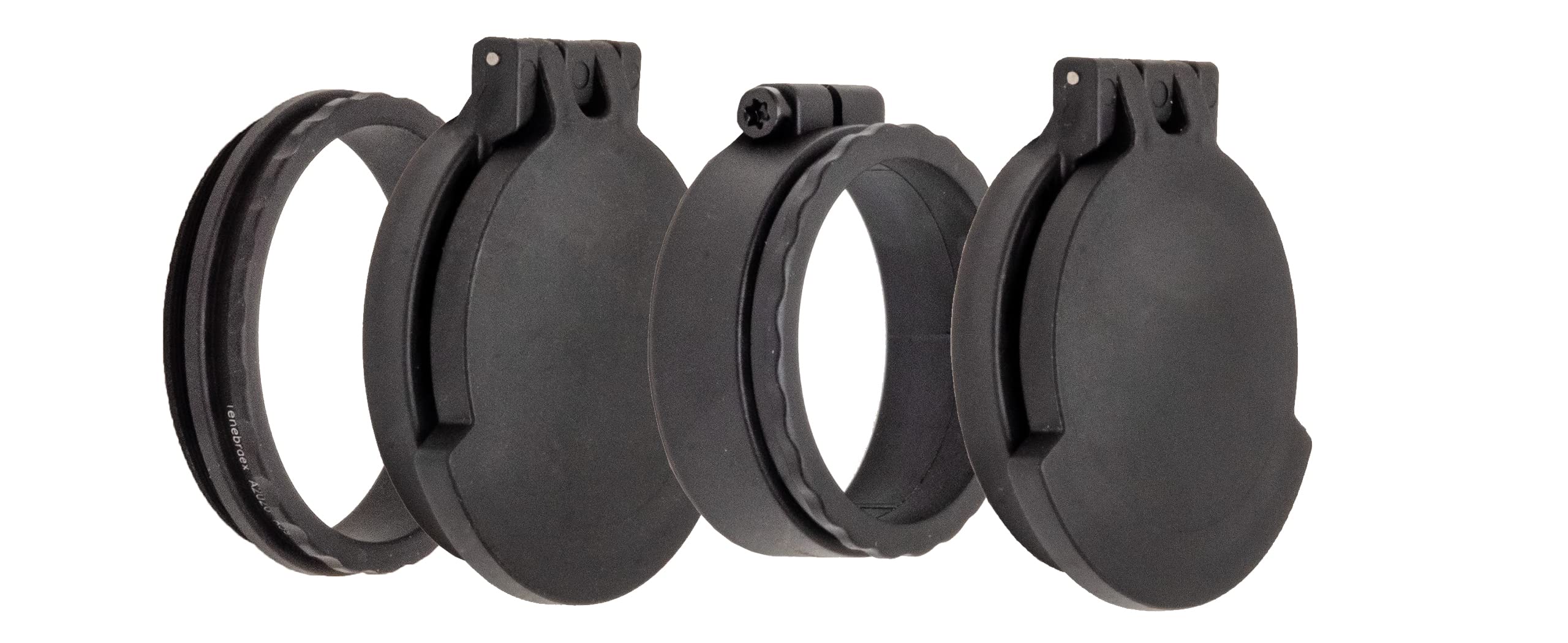 Tenebraex ocular flip cover front view protects lenses in rugged field conditions.
