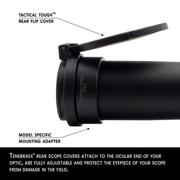 Tenebraex ocular flip cover rear view enables fast lens access.