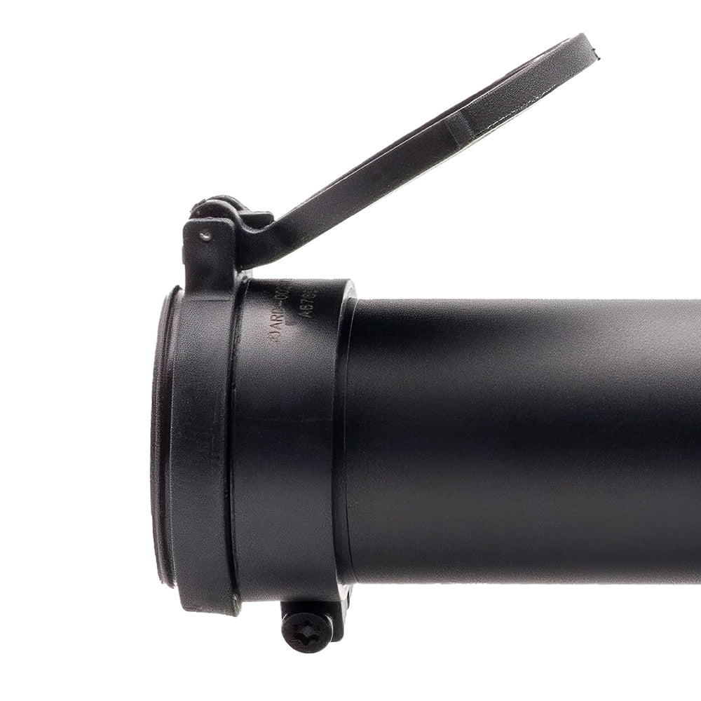 Tenebraex ocular flip-up cover protects optics from dust and impact in tough conditions.