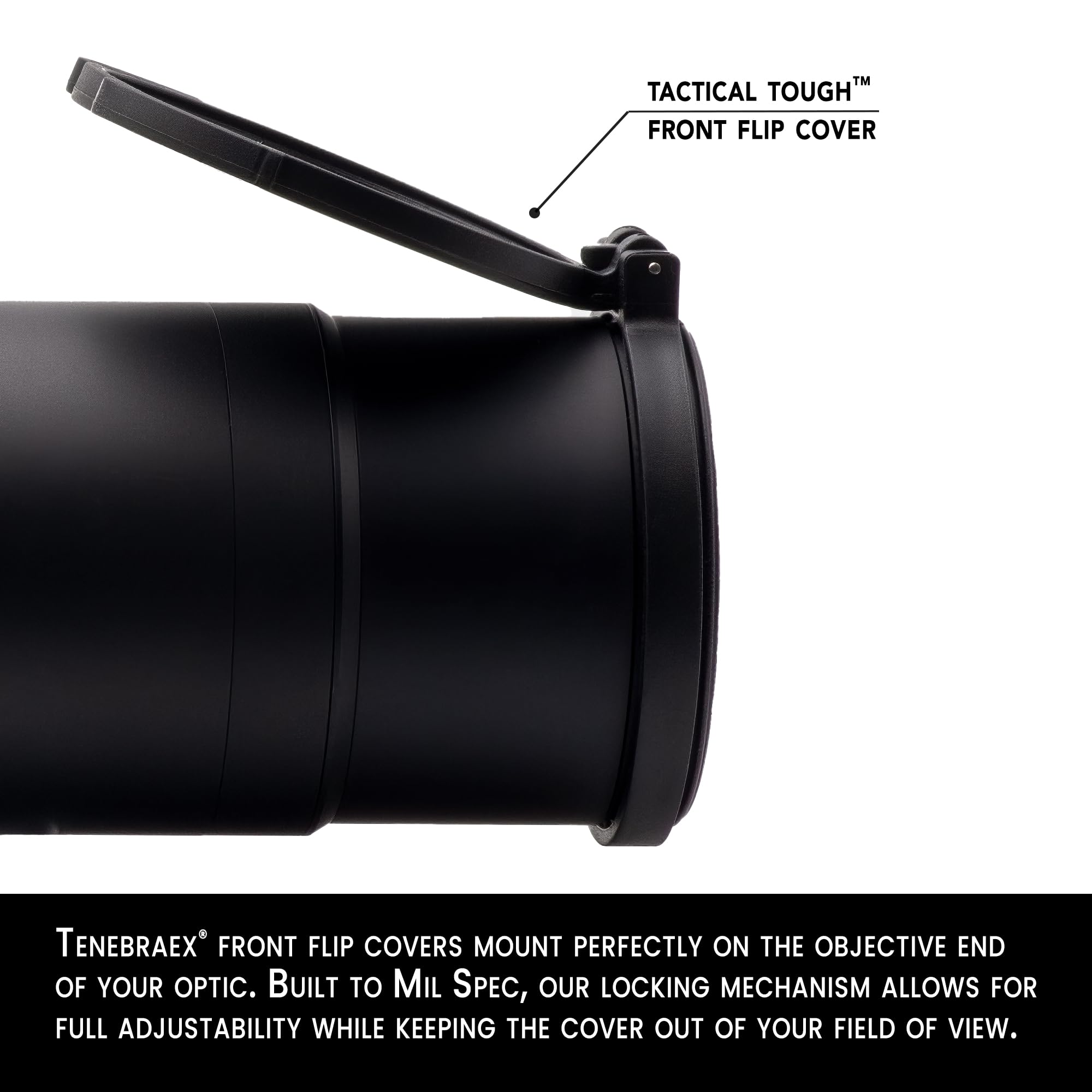 Tenebraex rear adapter ring secures compatibility with Nightforce ATACR setup.