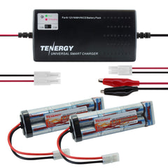 Tenergy 8.4V NiMH flat battery two-pack for airsoft use.