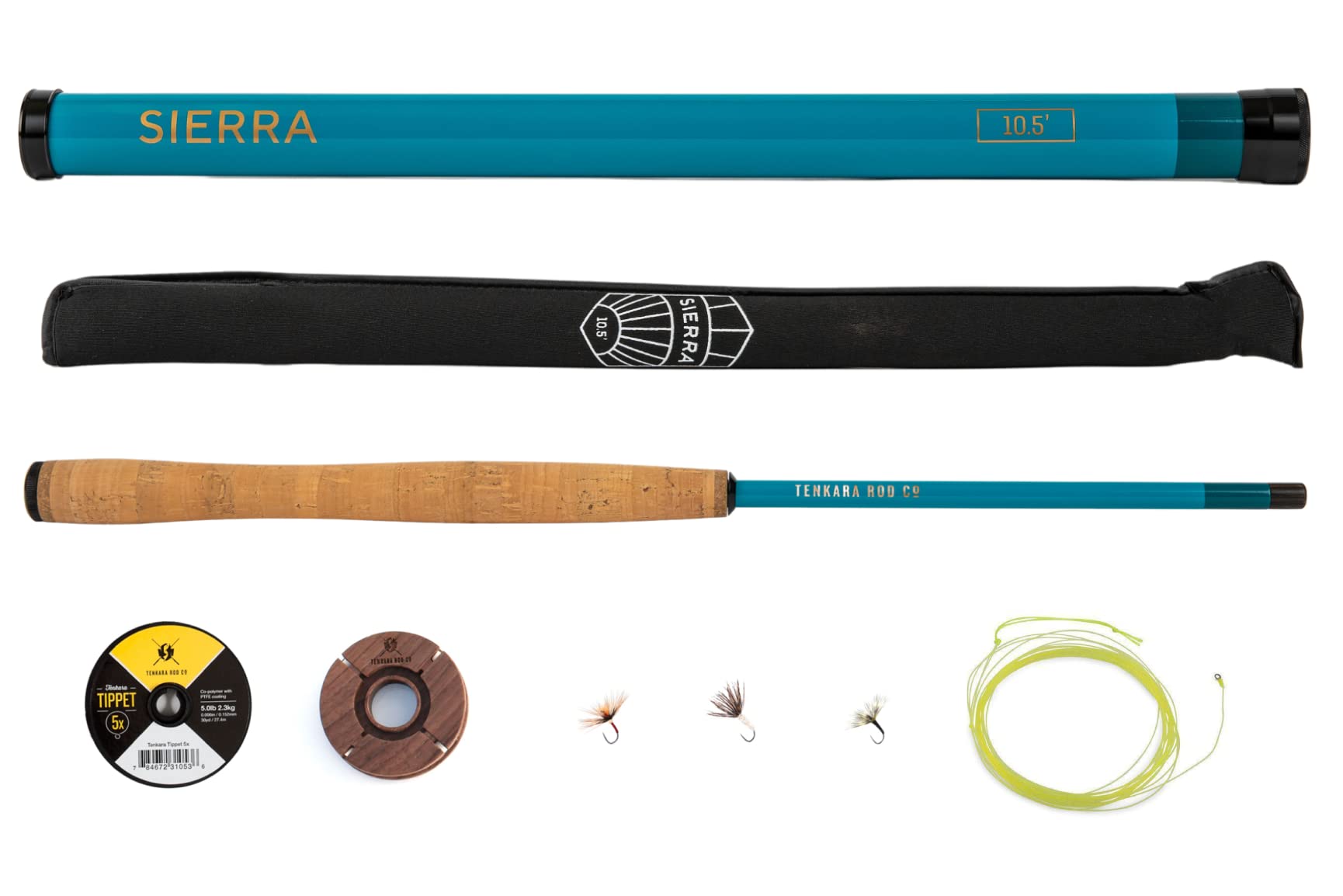 Tenkara Sierra Rod extended to 10.5 ft for backcountry fishing