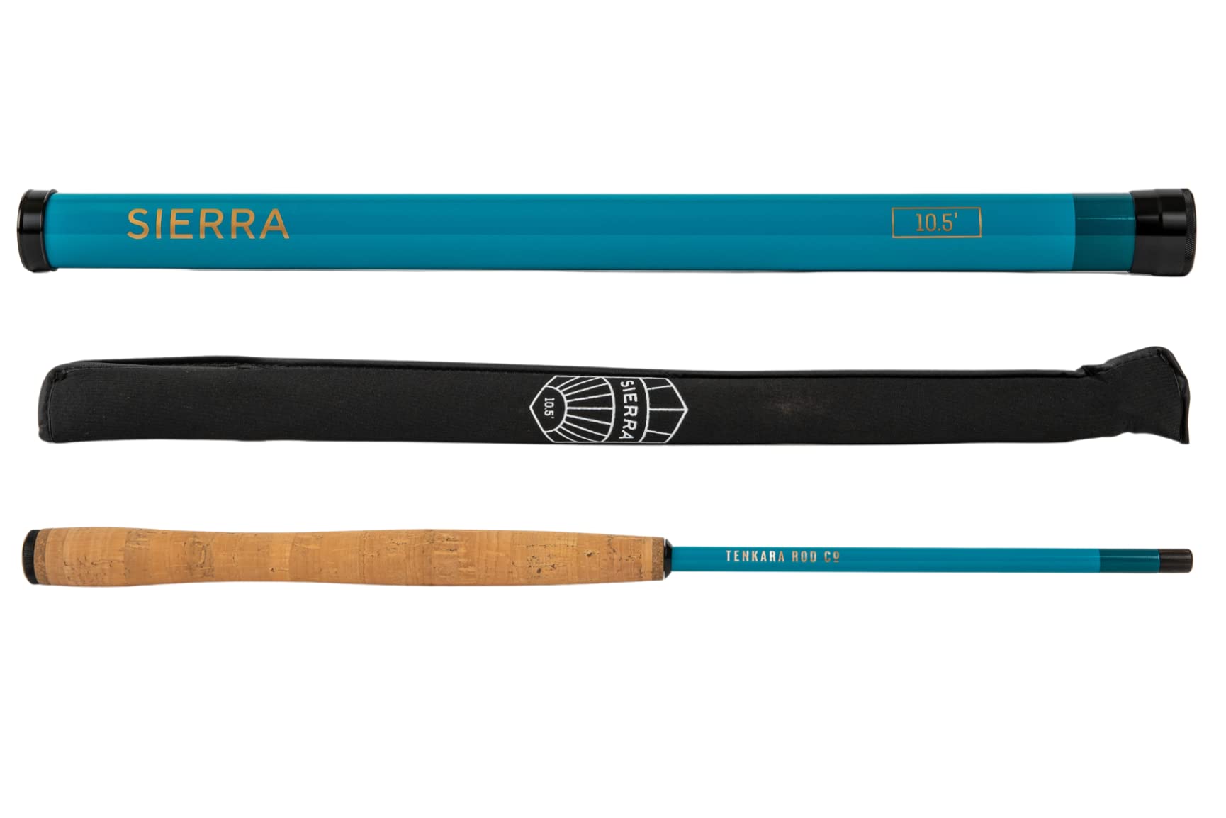 Collapsed 20-inch Sierra Rod for compact transport