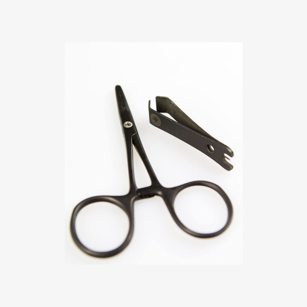 Tenkara USA forceps ready for field maintenance and hook removal.