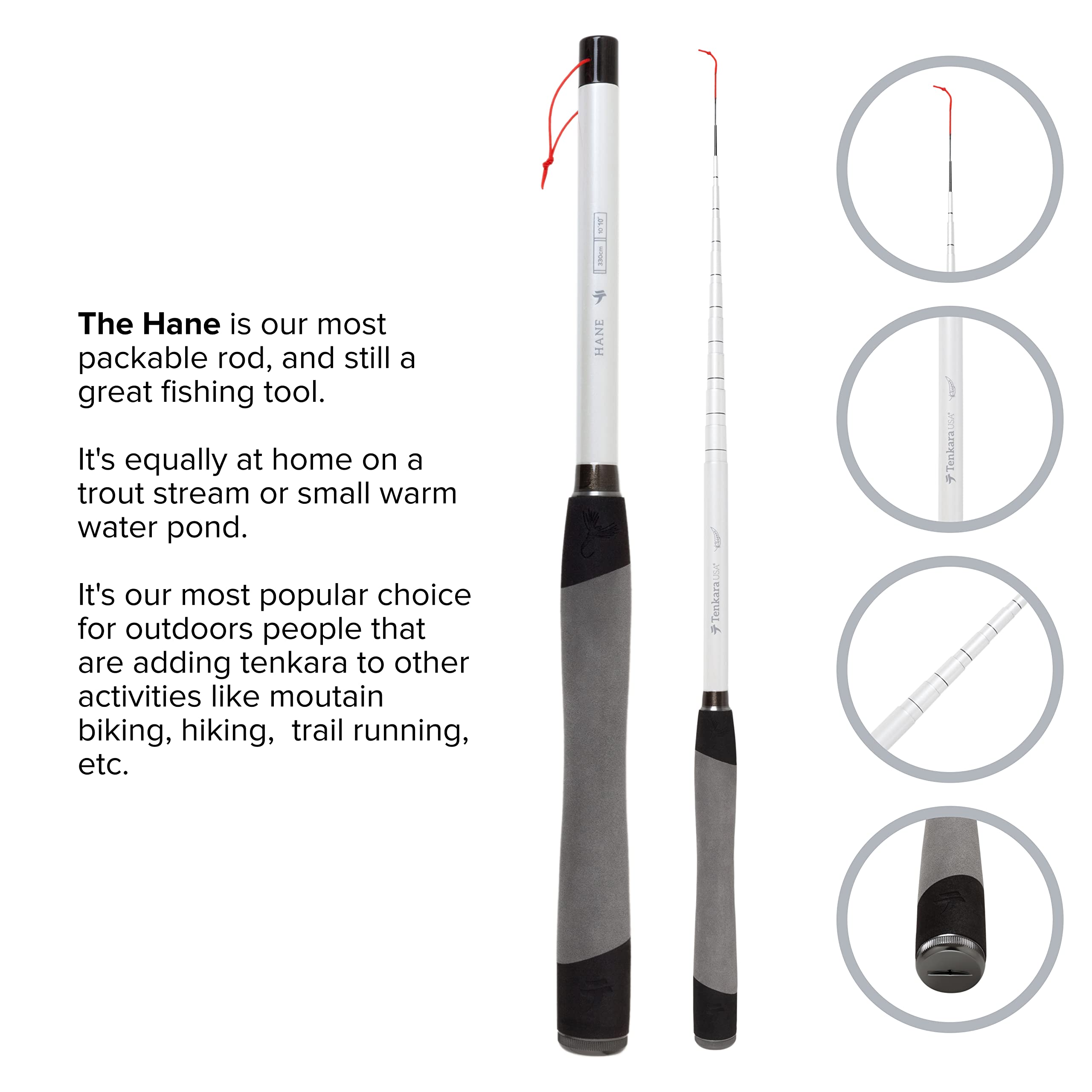 Tenkara USA HANE packed in a compact case for backpacking.