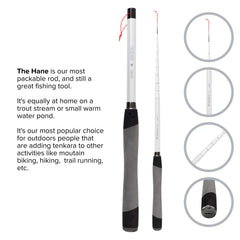 Tenkara USA HANE packed in a compact case for backpacking.
