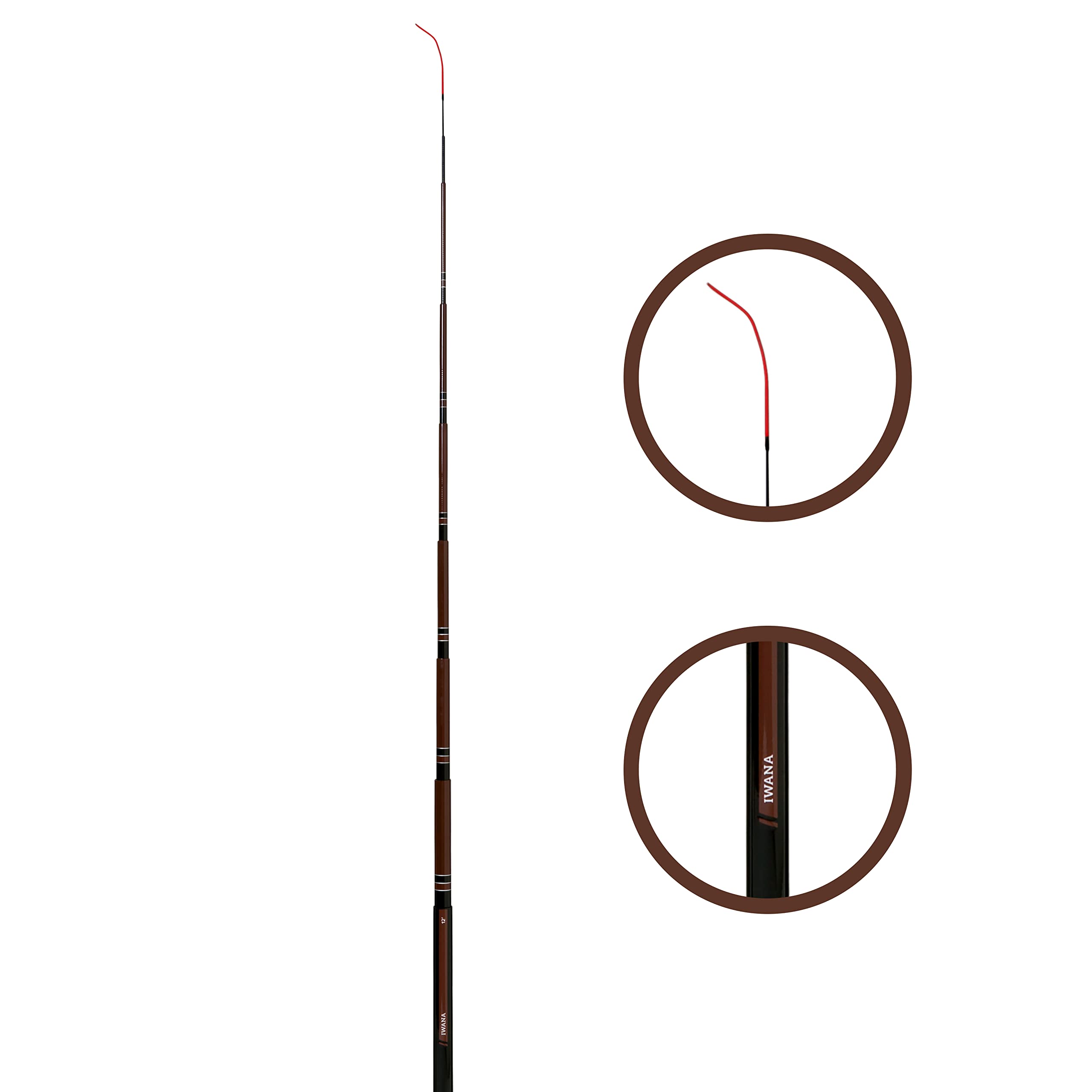 IWANA progressive taper and ultra-light weight support strength and flexibility.
