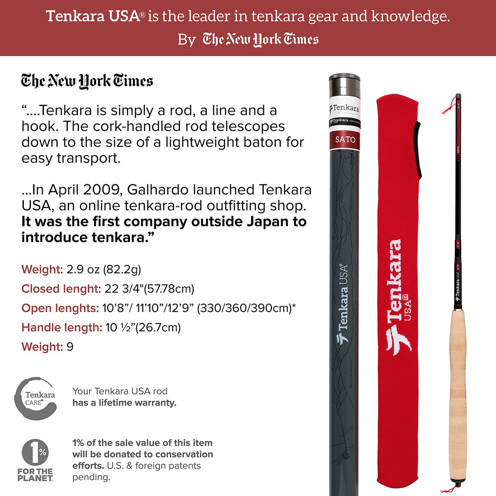 Tenkara USA SATO rod three-length setup demonstrates adaptive casting versatility.