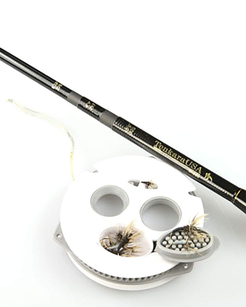 The Keeper stores two lines and flies securely for on-move fishing.