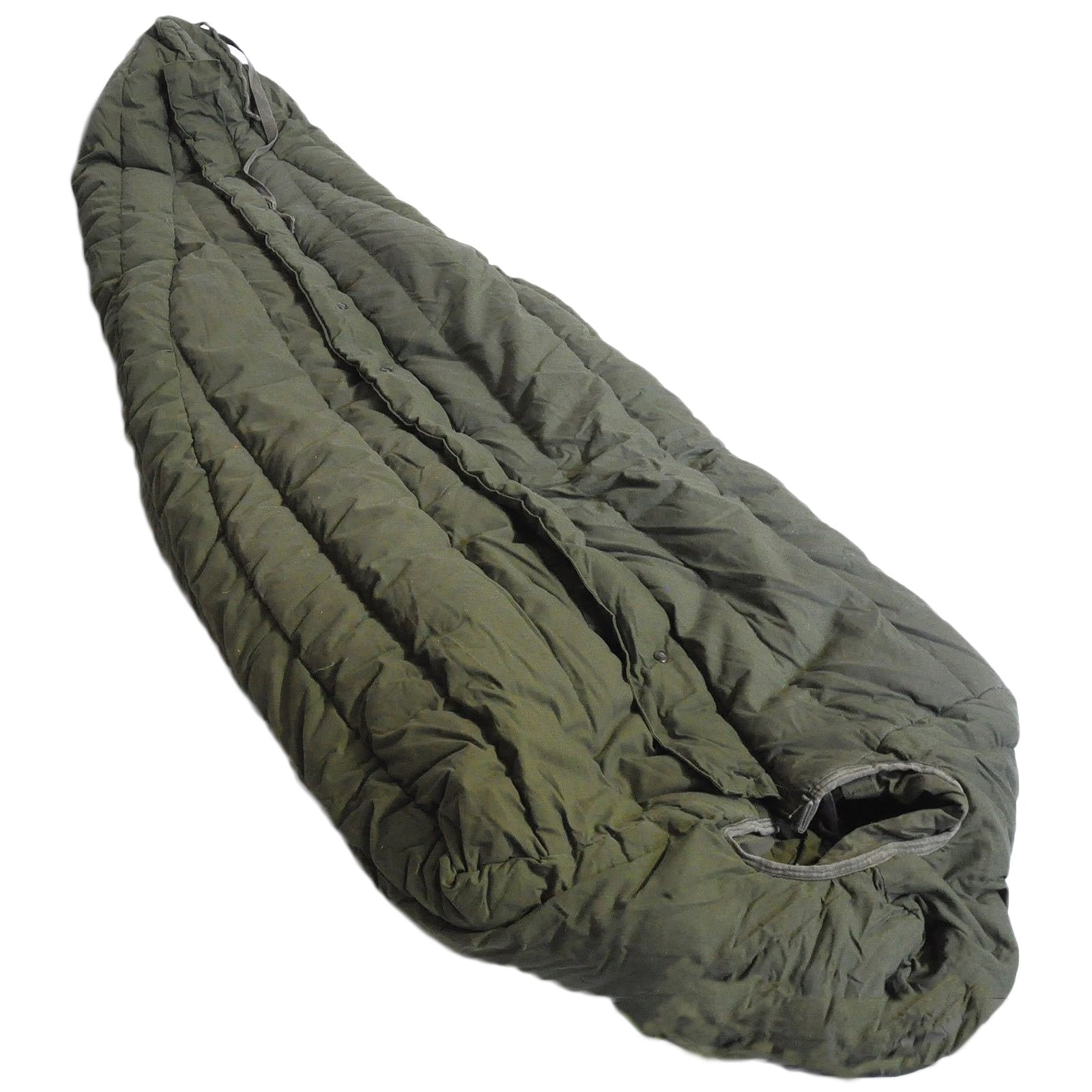 Tennier Gilette subzero sleeping bag outer shell protects against wind and moisture.