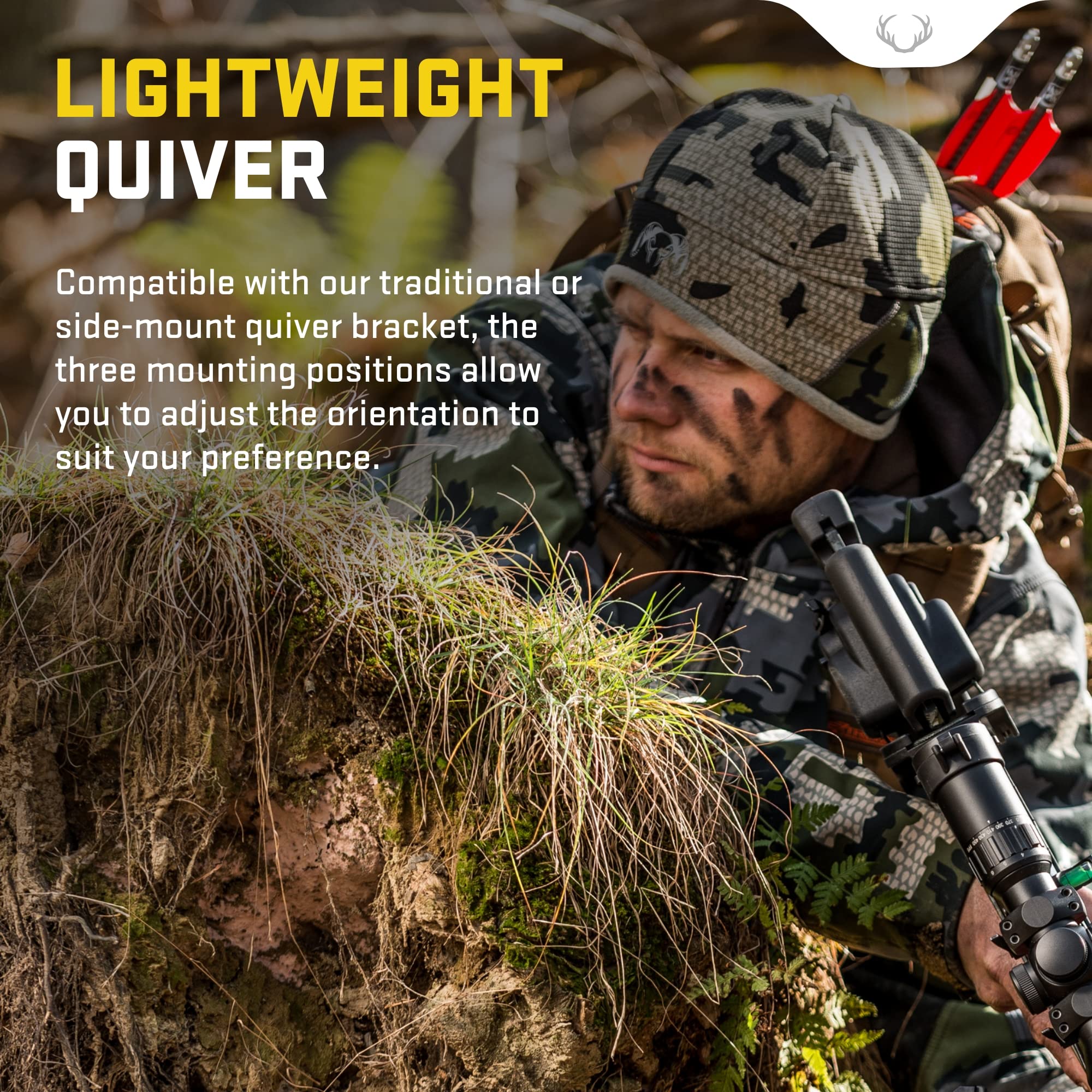 TenPoint 3-Arrow Quiver side orientation adjustment enables silent treestand mounting.