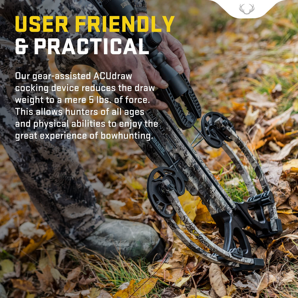 TenPoint ACUdraw easy cocking action reduces effort during field shooting.