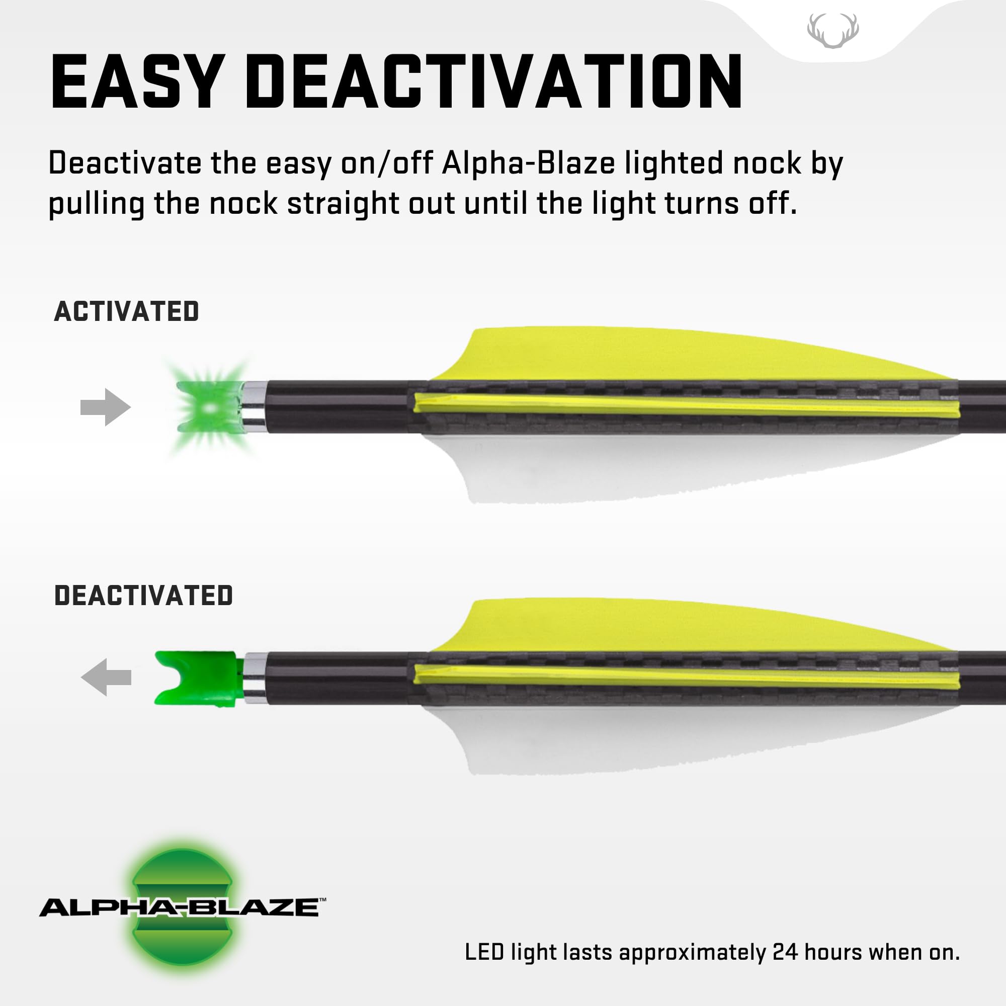 TenPoint Alpha-Blaze lighted nock compatible with Wicked Ridge arrows using HP bushing.