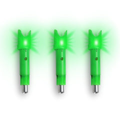 TenPoint Alpha-Blaze lighted nock on arrow improves tracking visibility.