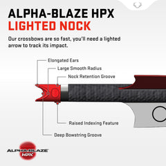 TenPoint CenterPunch HPX Alpha Blaze nock showing consistent impact visibility