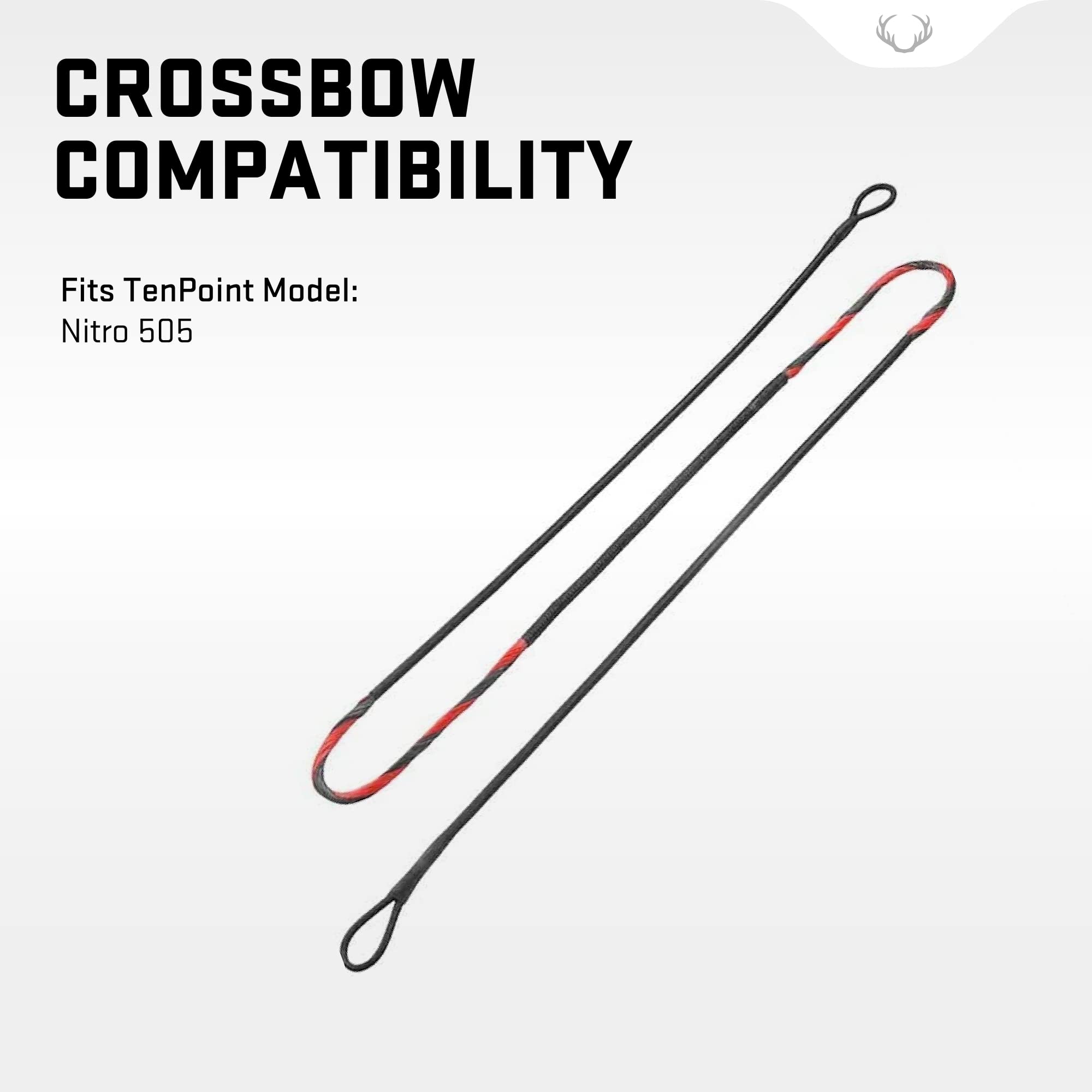 TenPoint crossbow string close-up highlights quality construction for reliability.