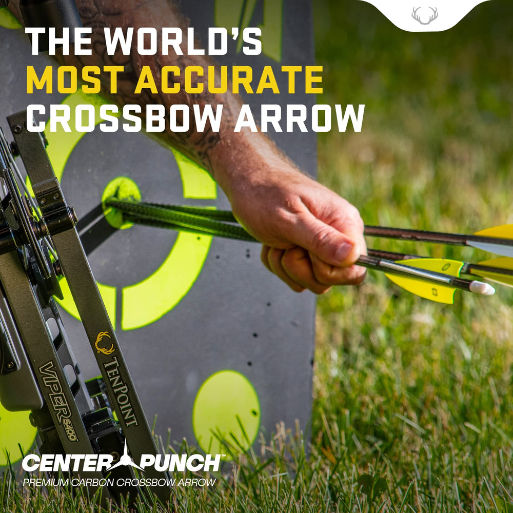 TenPoint EVO-X CenterPunch16 arrow offset fletching enhances tracking.