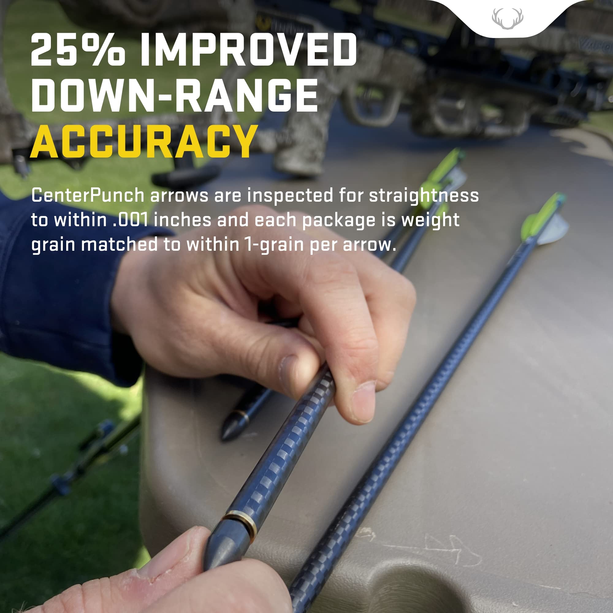 TenPoint EVO-X CenterPunch16 arrow 400-grain 16-inch design delivers strong penetration.